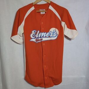 Teamwork #6 Elmer's Glue Gluegonzola Sz M Orange and White Baseball Jersey